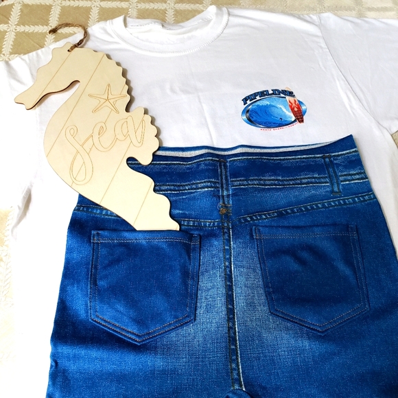 NEW! Hawaiian 2 piece T-shirt & leggings. - Picture 2 of 6